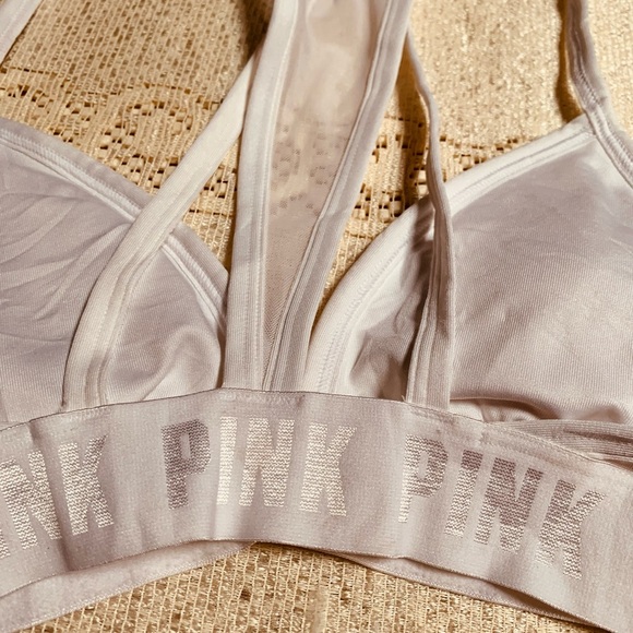 Pink Sport Womens White Strappy Bralette Size Small - Picture 7 of 10